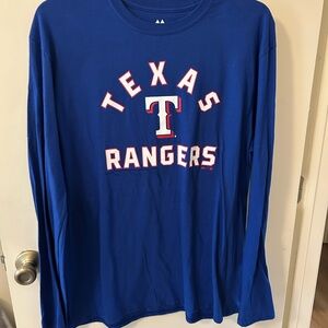 Majestic Blue Texas Rangers Long Sleeve Tee